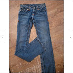 True Religion Womens Joey Chocolate stitch Size 25